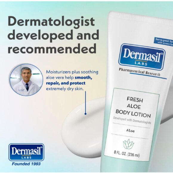 ( LOT of 6 ) Dermasil ALOE FRESH Moisturizing Body Lotion 8 Oz - Picture 3 of 7